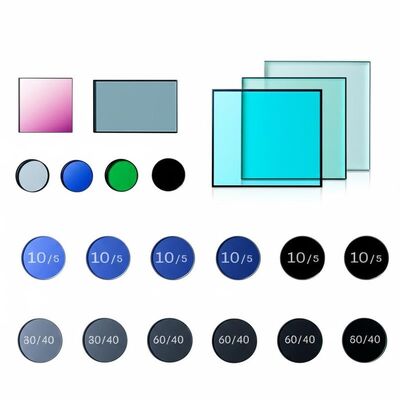 Filtro de vidrio óptico de calidad superficial 10/5 a 60/40 con diámetro de 1,5 mm a 300 mm y recubrimiento personalizado